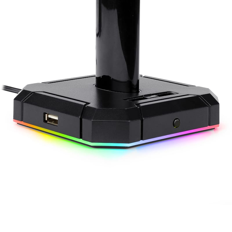 Redragon Scepter Pro Quad USB RGB Headset Stand - Black - Black