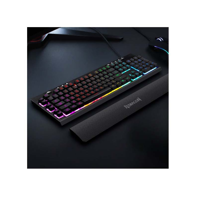 Redragon Shiva K512 104-Key Membrane RGB Gaming Keyboard - Black - Black