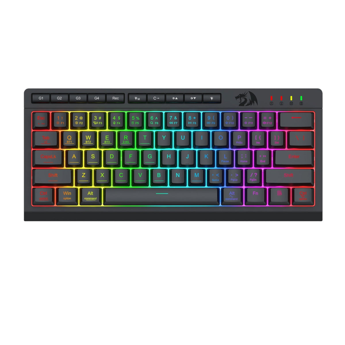 Redragon SHIVA K522 PRO RGB Wireless Gaming Keyboard- Black - Black