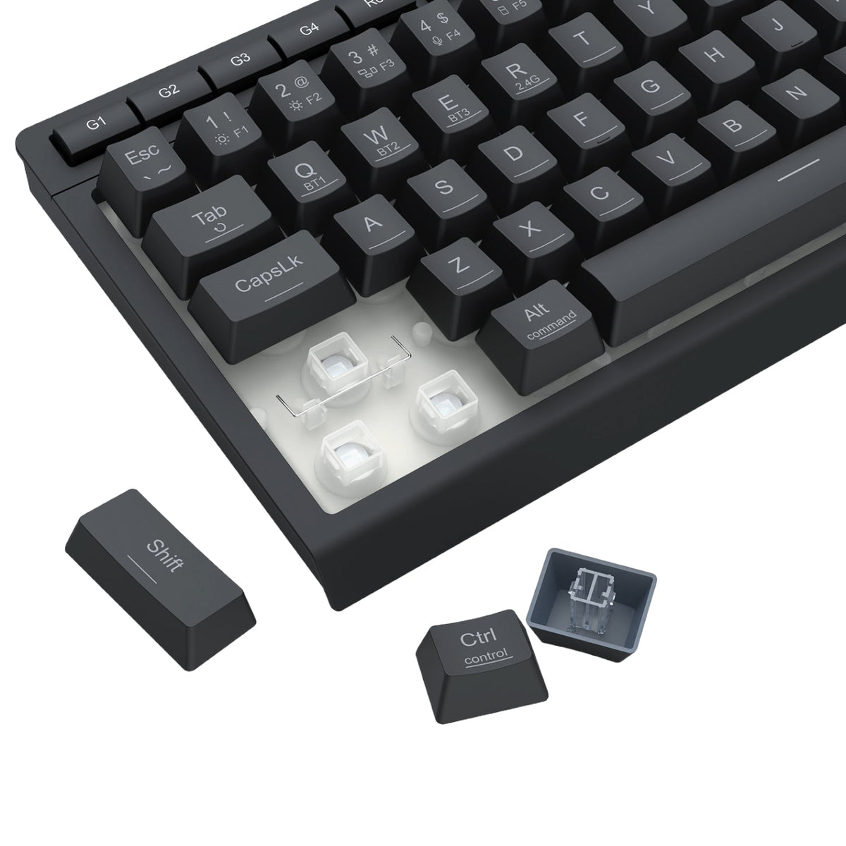 Redragon SHIVA K522 PRO RGB Wireless Gaming Keyboard- Black - Black