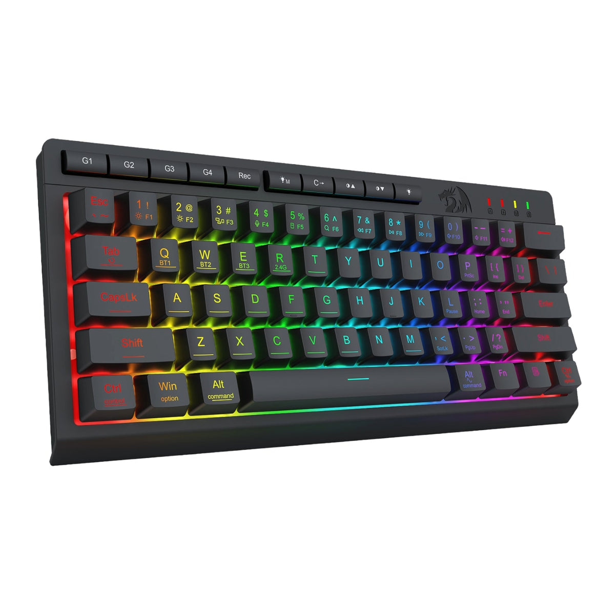 Redragon SHIVA K522 PRO RGB Wireless Gaming Keyboard- Black - Black