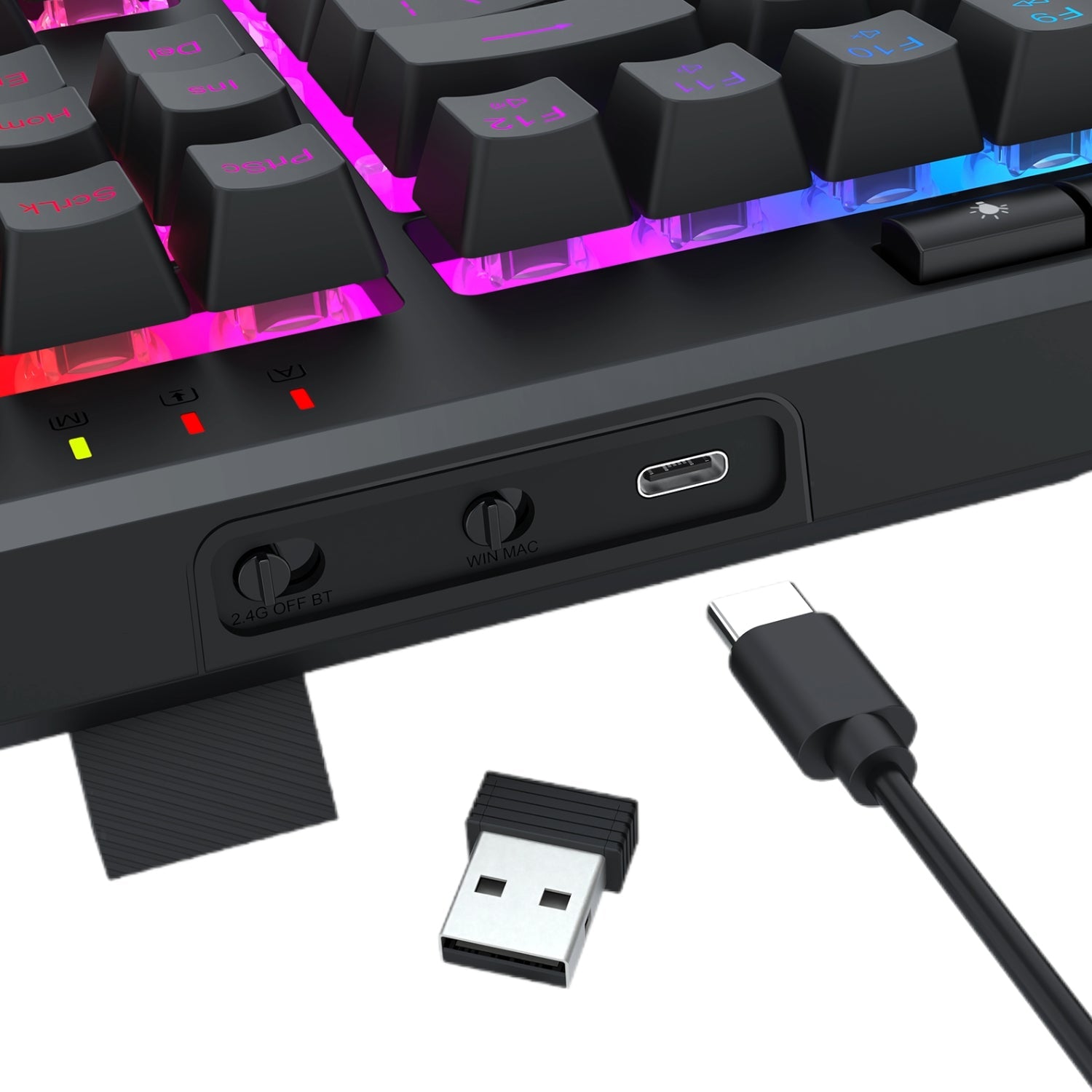 Redragon SHIVA PRO Wireless Keyboard - Black - Black