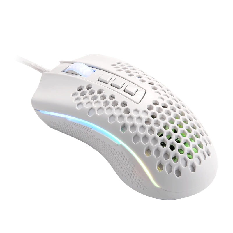 Redragon Storm Wired RGB Gaming Mouse - White - White