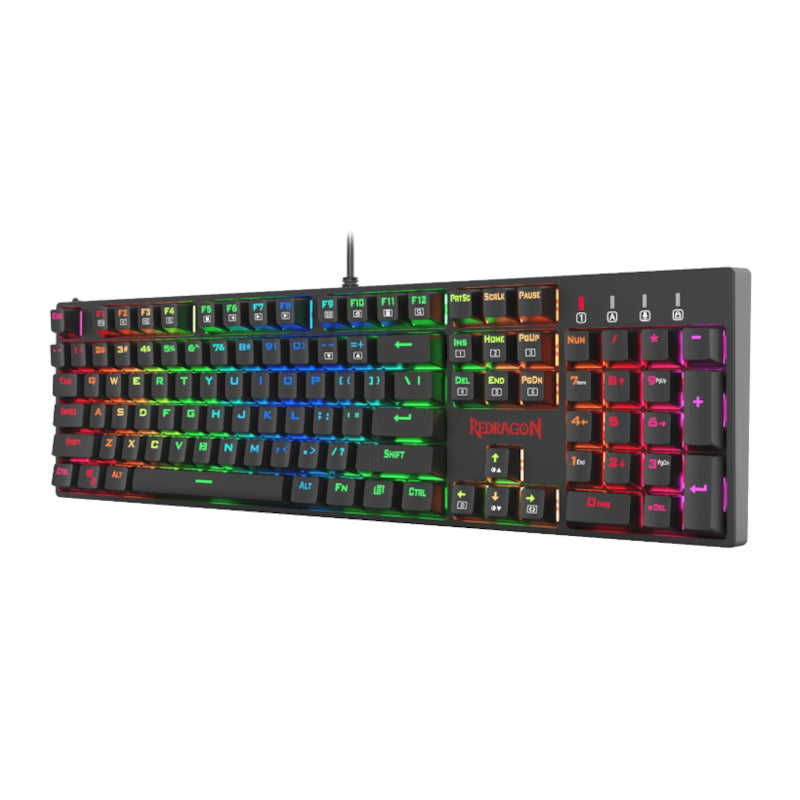 Redragon Surara Mechanical RGB Wired Gaming Keyboard Black - Black