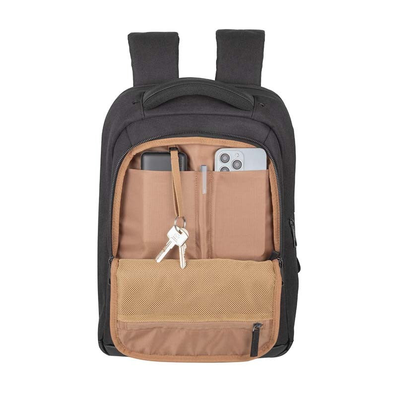 Rivacase 8126 Clark Eco Laptop Backpack 14 Inch - Black - Black