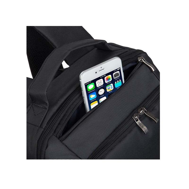 Rivacase 8262 Central Laptop Backpack 15.6 Inch - Black - Black