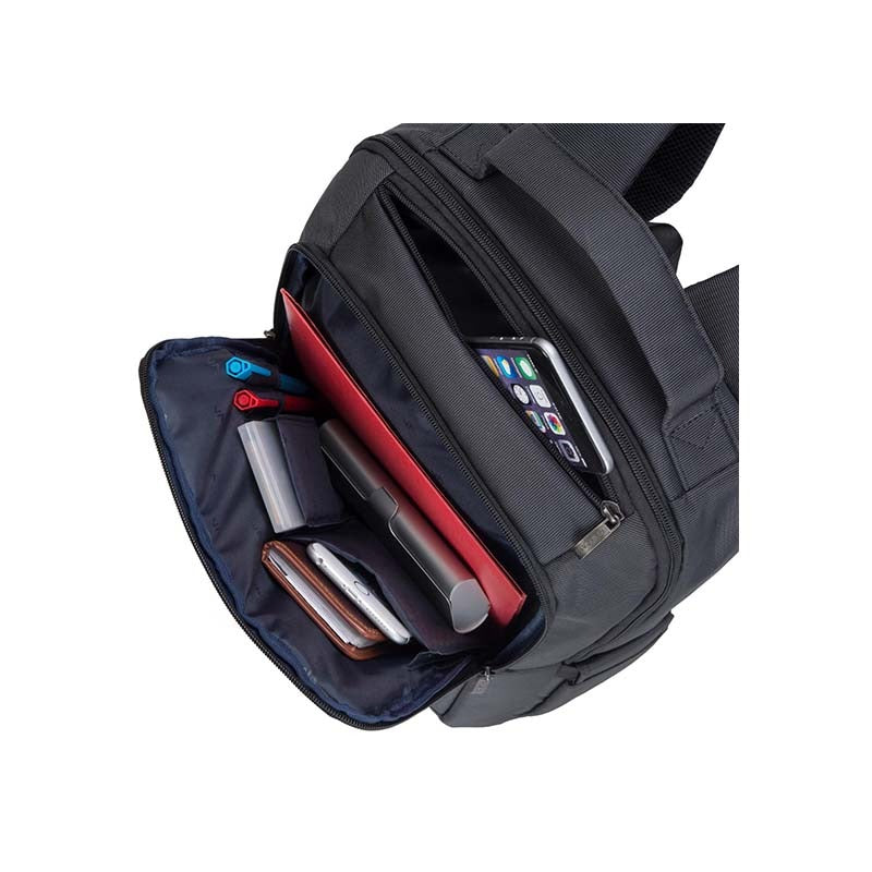 Rivacase 8262 Central Laptop Backpack 15.6 Inch - Black - Black