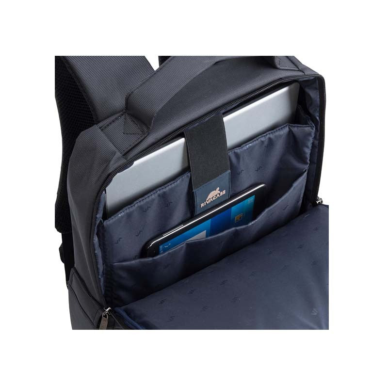 Rivacase 8262 Central Laptop Backpack 15.6 Inch - Black - Black