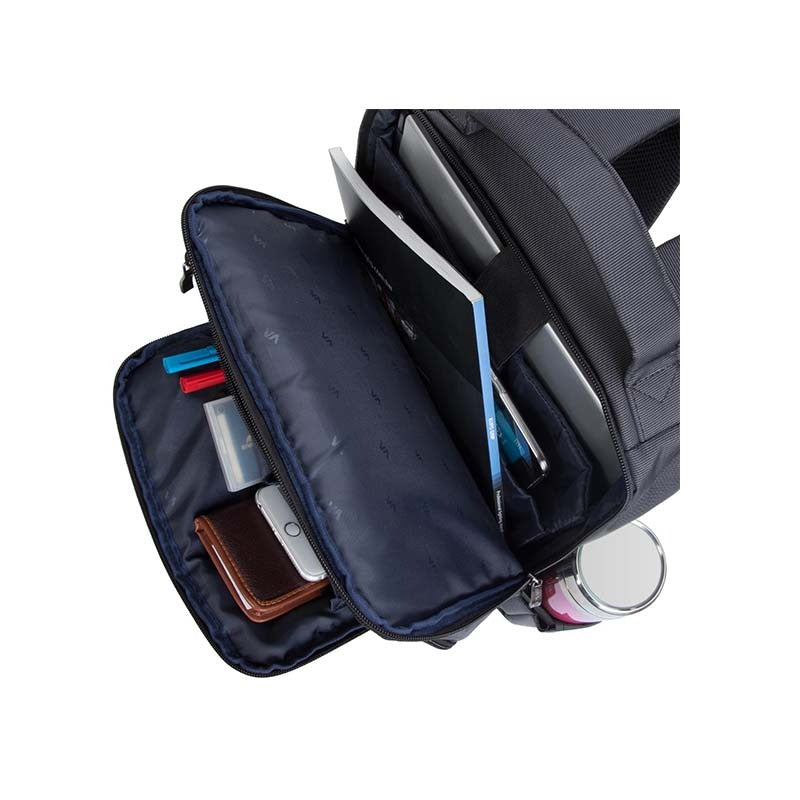 Rivacase 8262 Central Laptop Backpack 15.6 Inch - Black - Black
