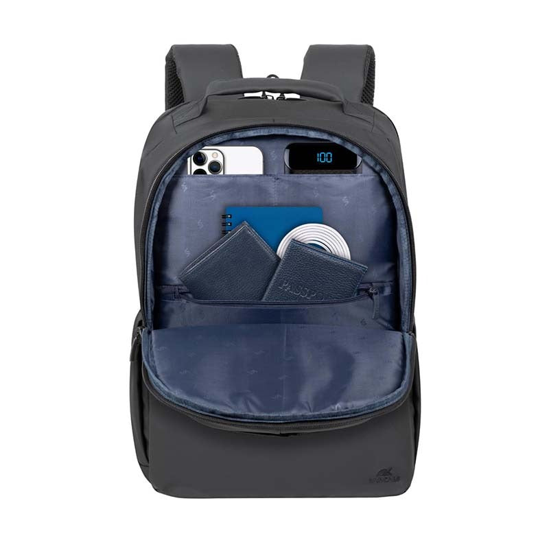 RivaCase 8262 Tegal ECO Laptop Backpack 15.6-inch - Black - Black