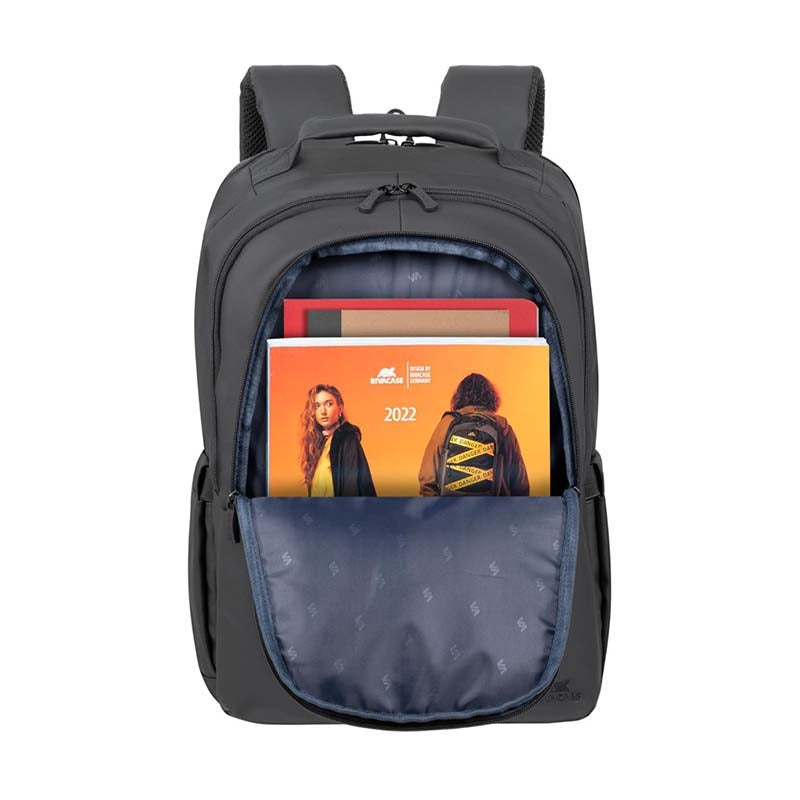 RivaCase 8262 Tegal ECO Laptop Backpack 15.6-inch - Black - Black