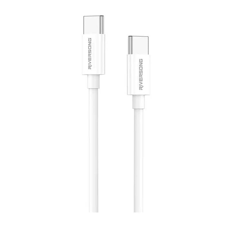 Riversong Lotus 08 Type C to Type C Cable 60W - White - White