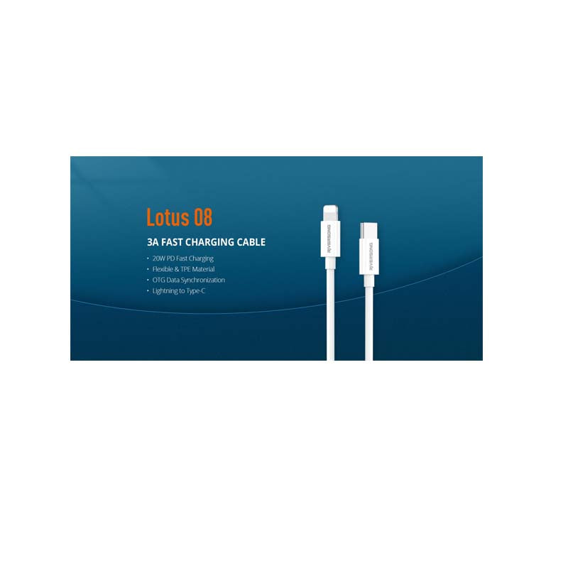 Riversong Lotus 08 Type C to Lightning Cable 20W - White - White