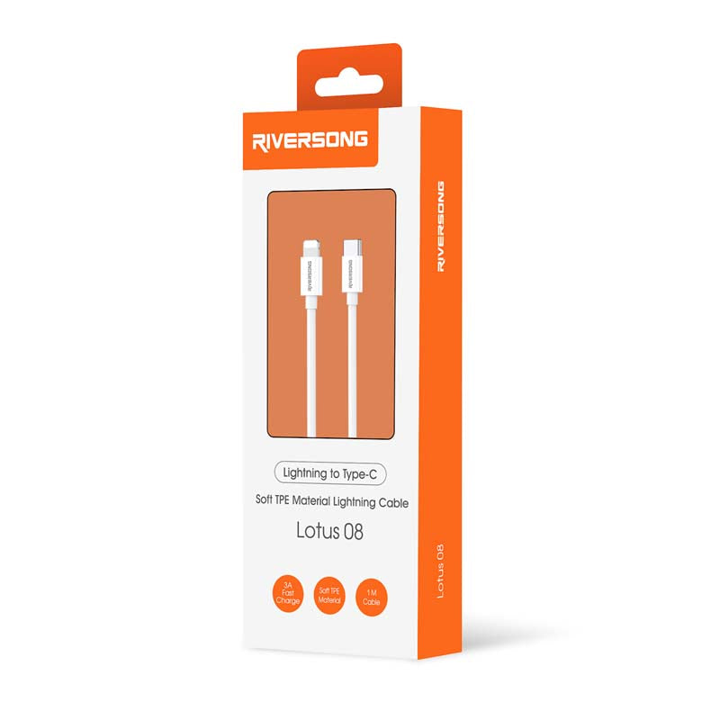 Riversong Lotus 08 Type C to Lightning Cable 20W - White - White