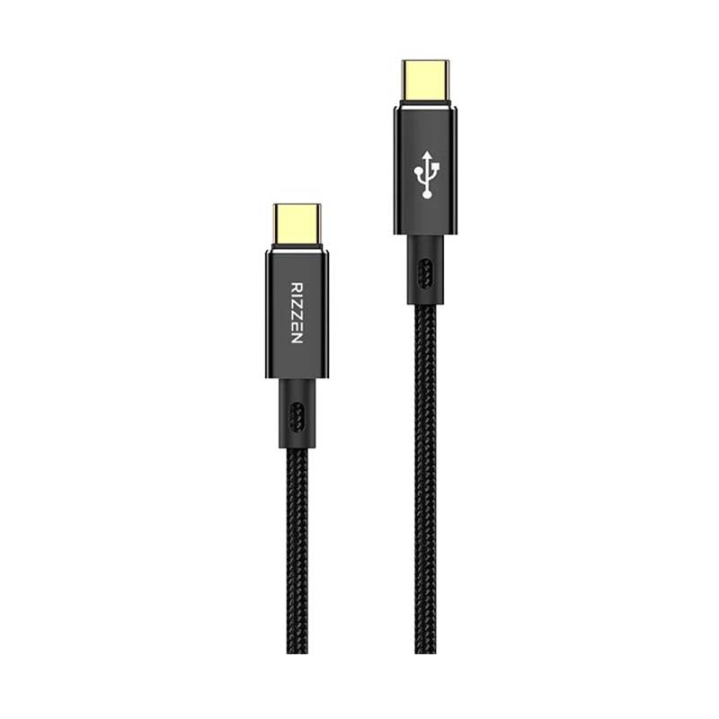 Rizzen 100W USB-C to USB-C Cable 1.5m - Black - Black