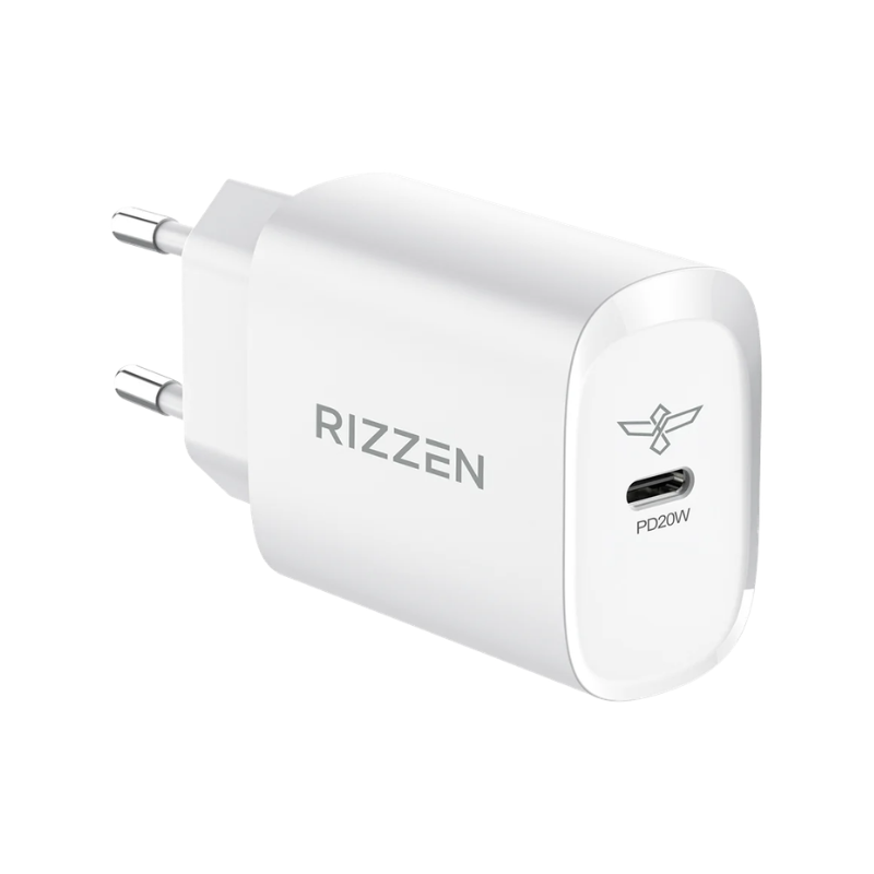 Rizzen 20W Type-C Wall Charger - White - White