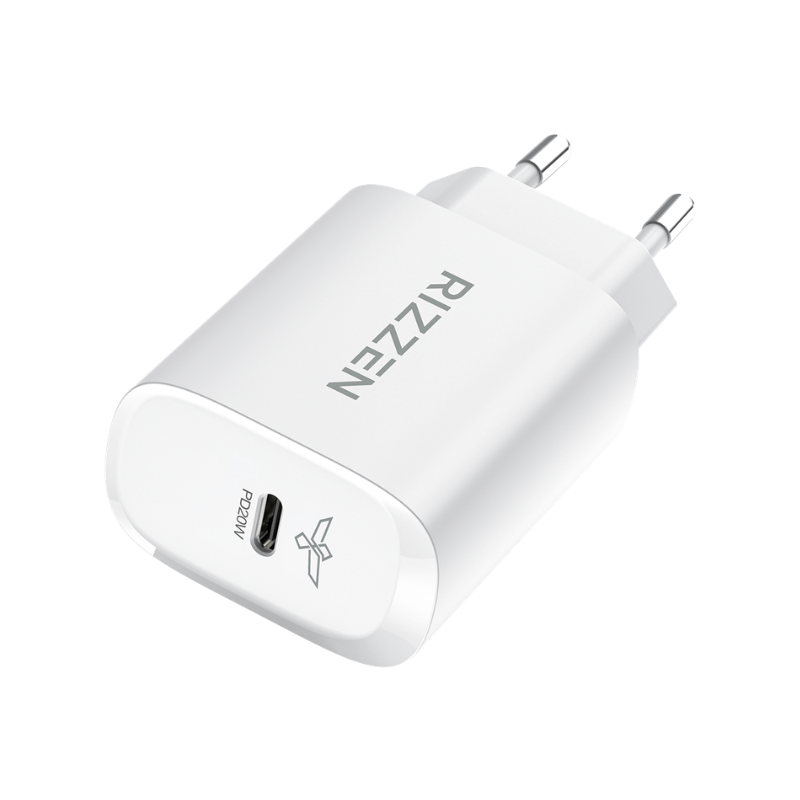 Rizzen 20W Type-C Wall Charger - White - White