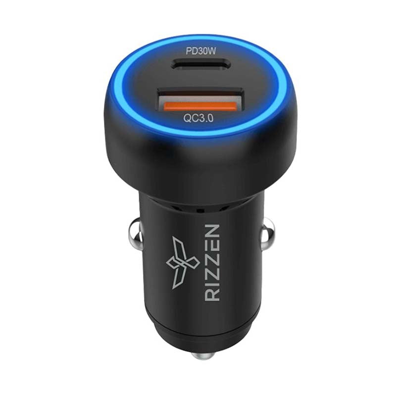Rizzen Dual Rapid Car Charger 48W - Black - Black
