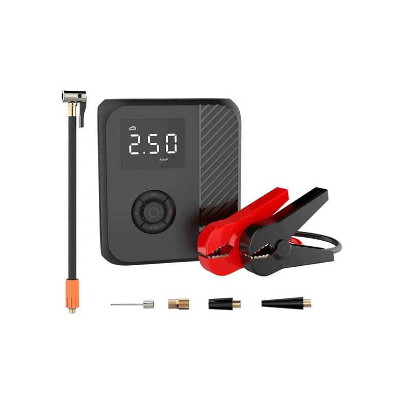 Rizzen Portable Jump Starter & Compressor 12,000mAh - Black