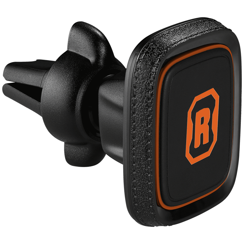 Rugged by Volkano Magnetic Car Air Vent Phone Holder - Black - Black - Mobile Accessories