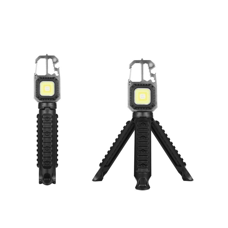 Rugged by Volkano Multi-Function Keychain Light with Tri-pod - Black