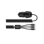 Riversong Safari C2 Built-in 3 in 1 Car Charger Cable - Black