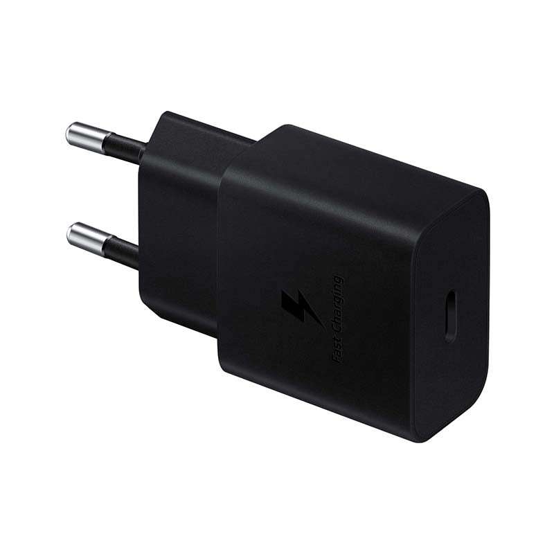 Samsung 1 USB C Port Travel Adapter PD 15W with Cable Type C to Type C - Black