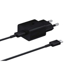 Samsung 1 USB C Port Travel Adapter PD 15W with Cable Type C to Type C - Black