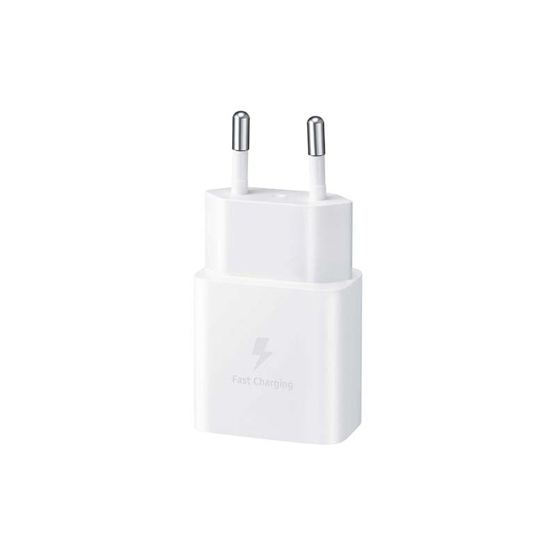 Samsung 1 USB C Port Travel Adapter PD 15W with Cable Type C to Type C - White - White