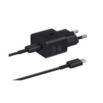Samsung Galaxy 1 Port GAN Travel Adapter 25W with Cable - Black - Black