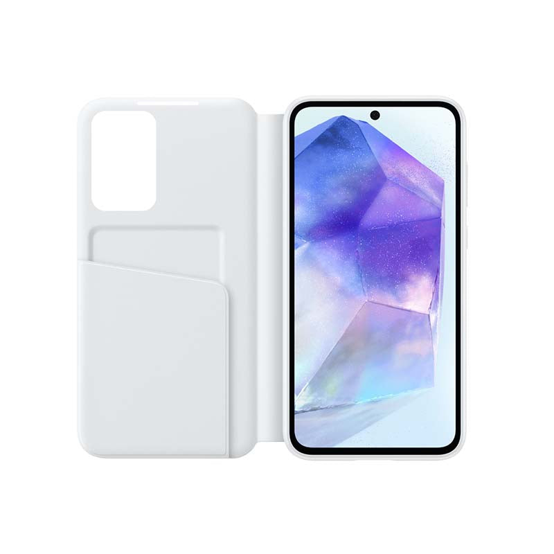 Samsung Galaxy A55 5G Smart View Wallet Case - White - White