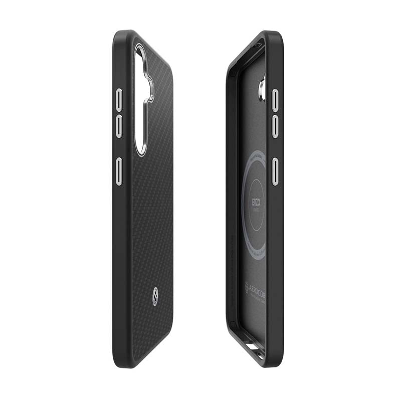 Samsung Galaxy S25 Enzo Aramid Case - Black / Silver - Silver/Black