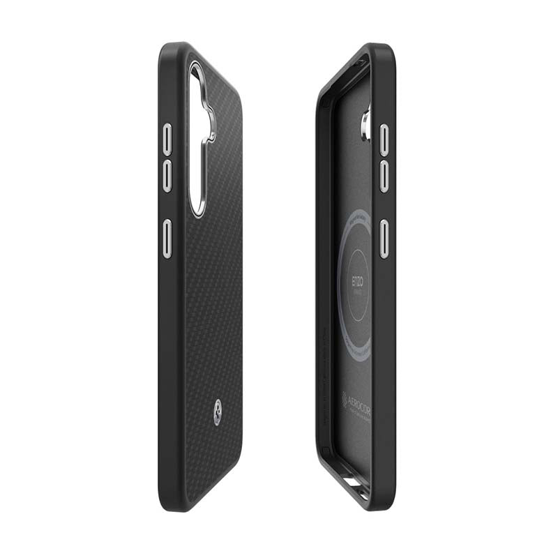 Samsung Galaxy S25 Plus Enzo Aramid Case - Black / Silver - Silver/Black