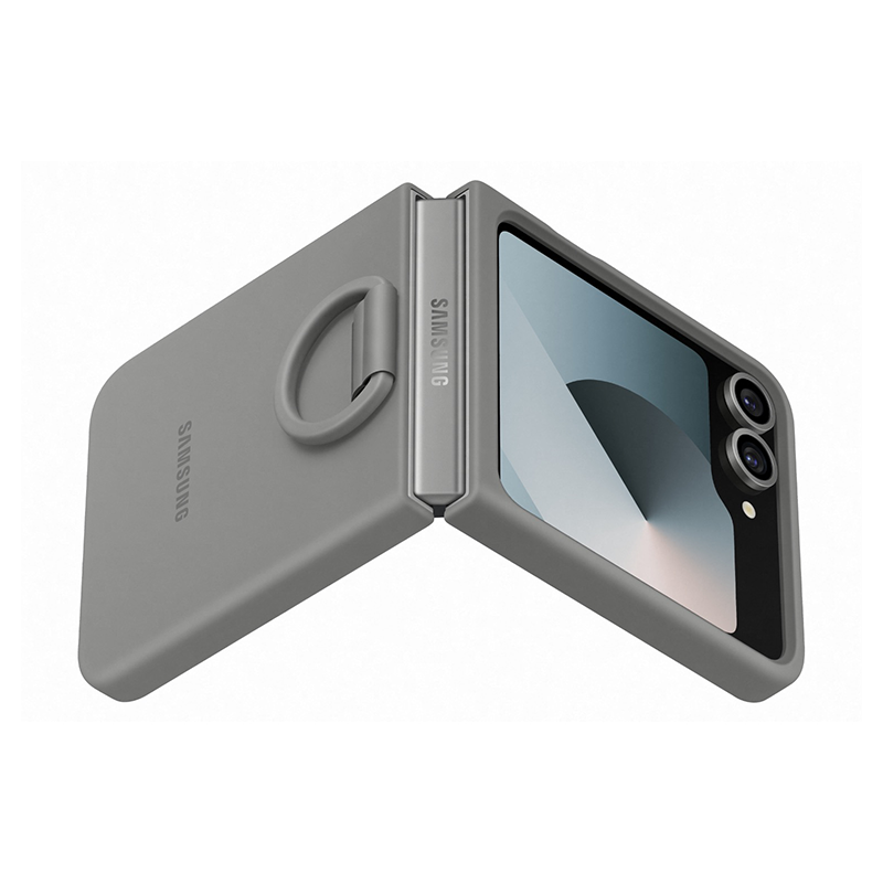 Samsung Galaxy Z Flip6 / Flip7 FE Case with Ring - Grey - Grey