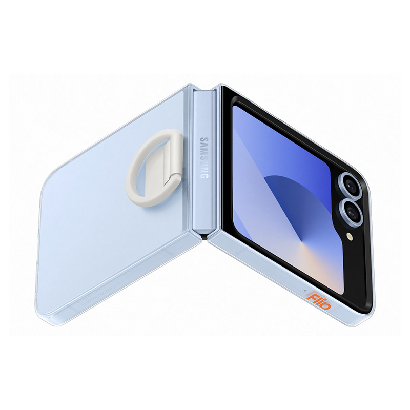 Samsung Galaxy Z Flip6 / Flip7 FE Clear Case with Ring - Clear - Clear
