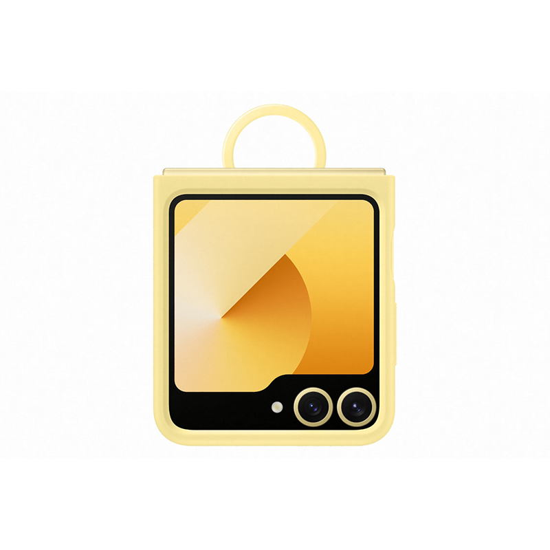Samsung Galaxy Z Flip6 / Flip7 FE Silicone Case with Ring - Yellow - Yellow