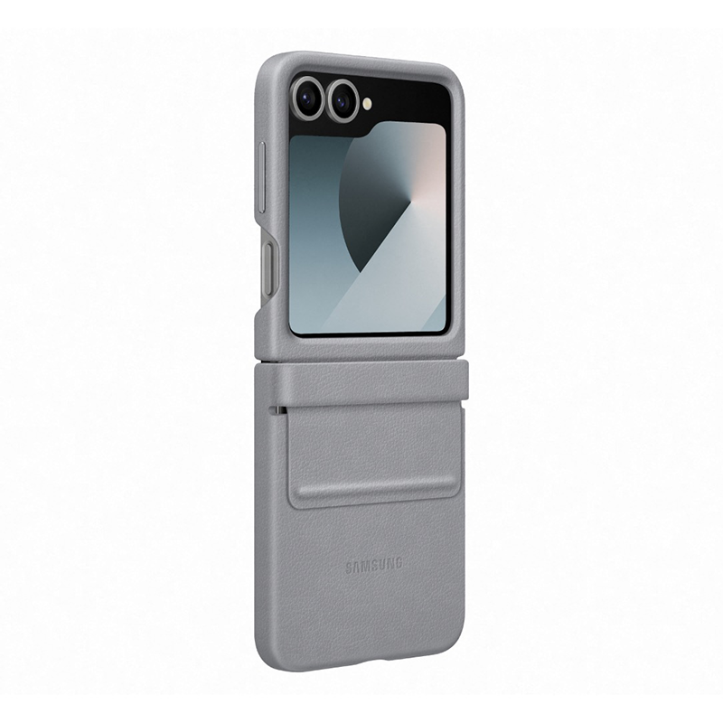 Samsung Galaxy Z Flip6 / Flip7 FE Vegan Leather Kindsuit Case - Grey - Grey