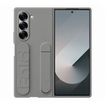 Samsung Galaxy Z Fold6 Silicone Standing Case with Strap - Grey - Grey