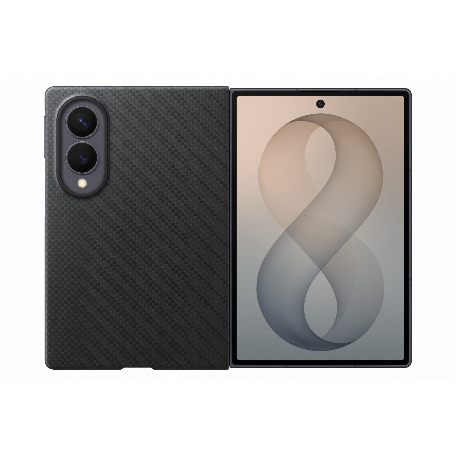 Samsung Galaxy Z Fold8 Carbon Magnet Case - Black - Black