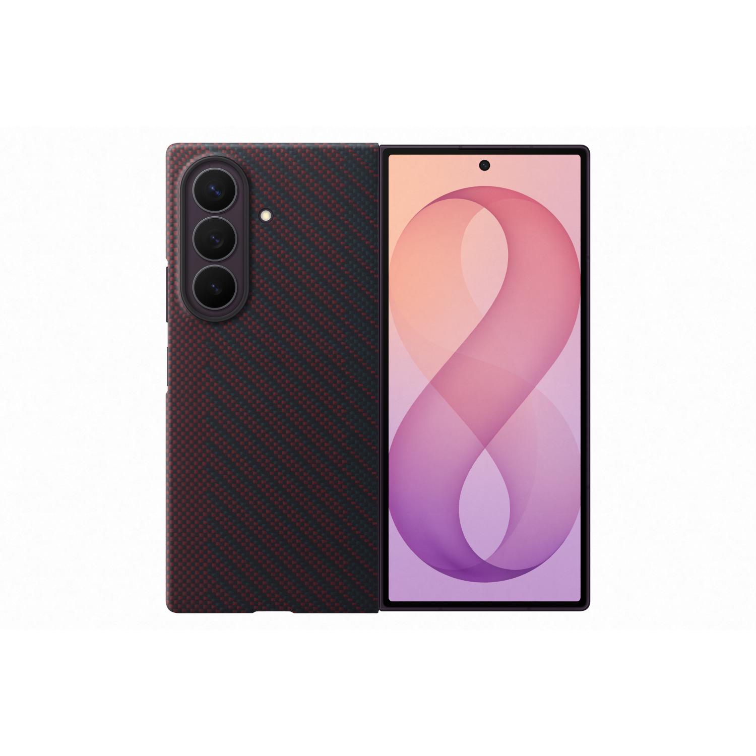 Samsung Galaxy Z Fold8 Ultra Carbon Magnet Case - Red - Violet