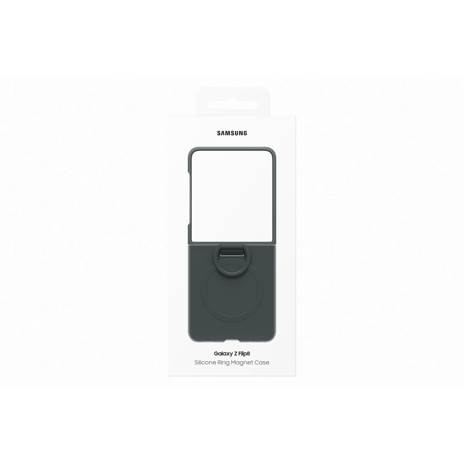 Samsung Silicone Magnet Cover With Ring Samsung Galaxy Z Flip8 - Black - Black
