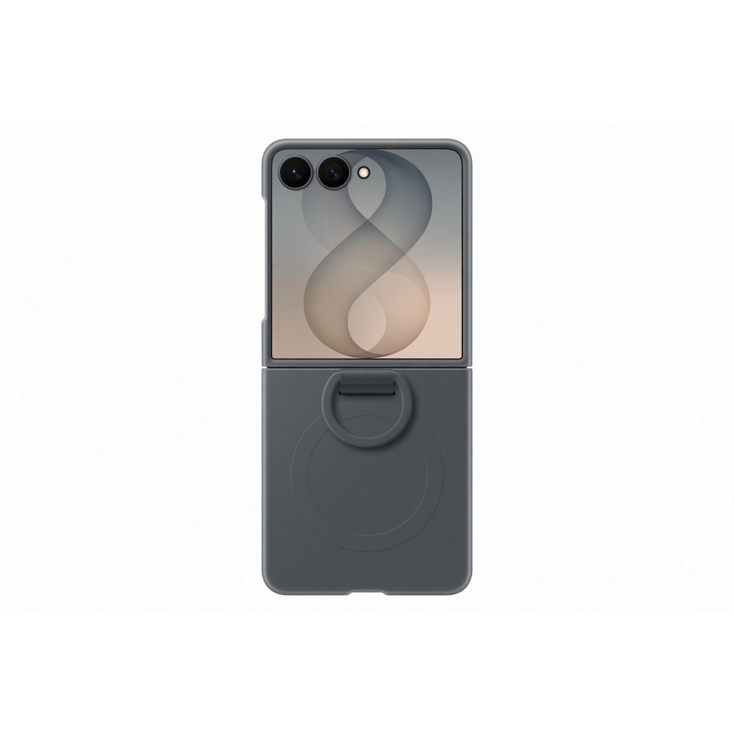 Samsung Silicone Magnet Cover With Ring Samsung Galaxy Z Flip8 - Black - Black