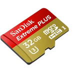 Sandisk 32GB Extreme Plus mircoSDHC UHS-I Card with Adapter - Black