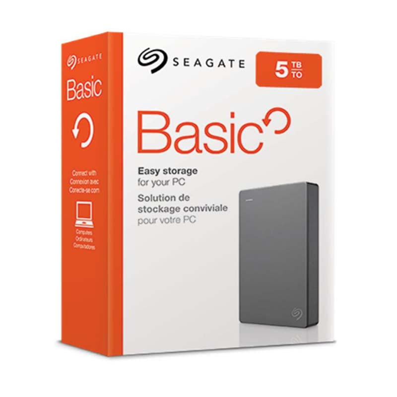 Seagate HDD External Basic 2.5 inch 5TB USB 3.0 - Black