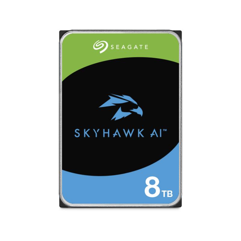Seagate HDD SkyHawk AI 3.5 inch 8TB SATA 6GB RPM 7200 - Black