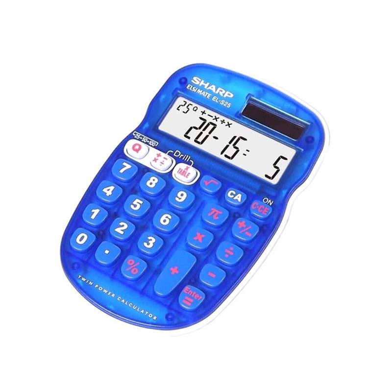 Sharp EL-S25 Mental Maths Calculator - Blue - Blue