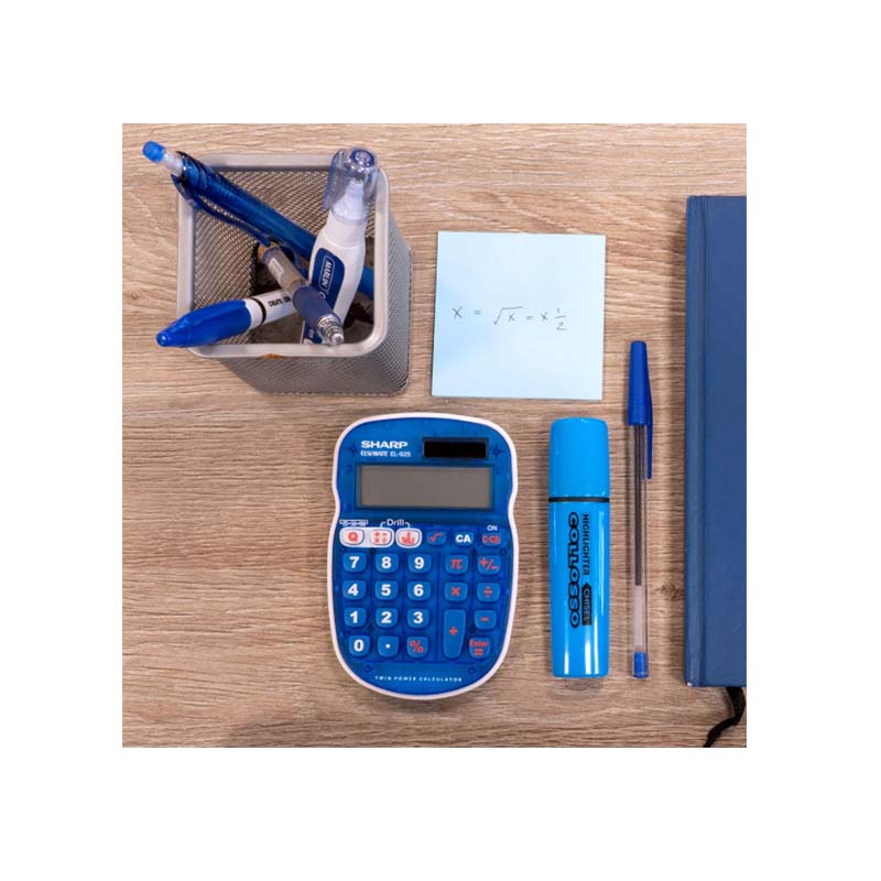 Sharp EL-S25 Mental Maths Calculator - Blue - Blue