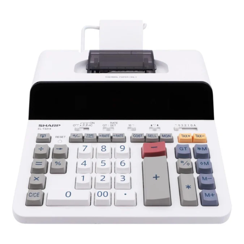 Sharp EL-T3314 Printing Calculator - White