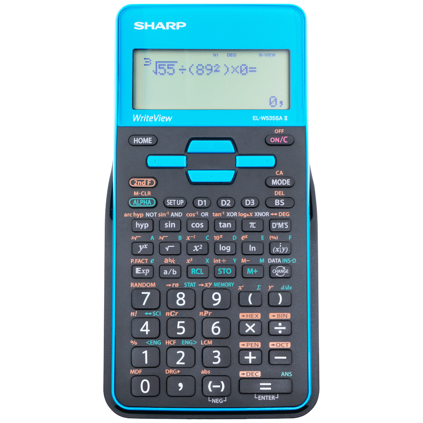 Sharp EL-W535SAII Scientific Calculator - Blue - Blue - Education and learning