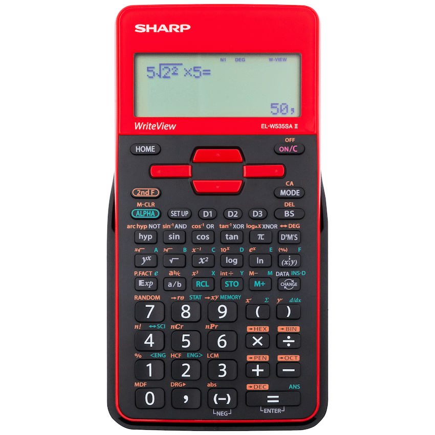 Sharp EL-W535SAII Scientific Calculator - Red - Red - Education and learning